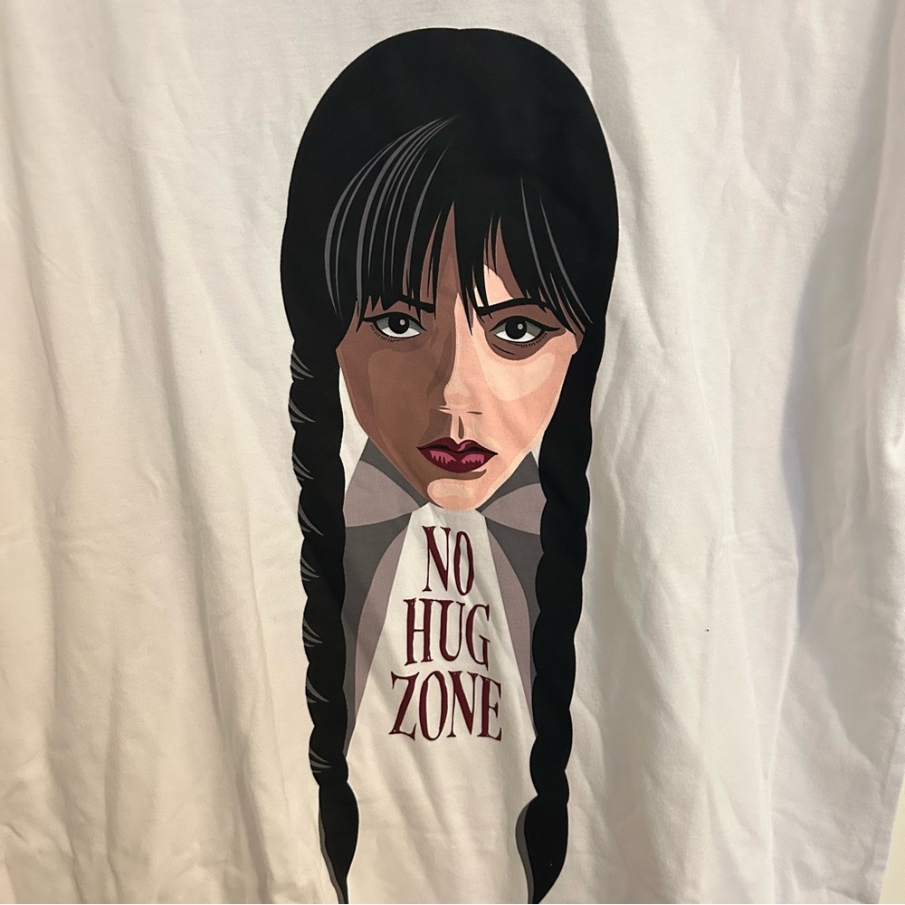 Wednesday Addams No Hug Zone Tee - Picture 2 of 4